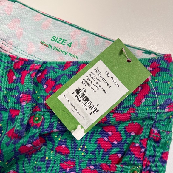Lilly Pulitzer Worth Bomber Blue Hush Skinny Mini Jeans - Picture 7 of 7